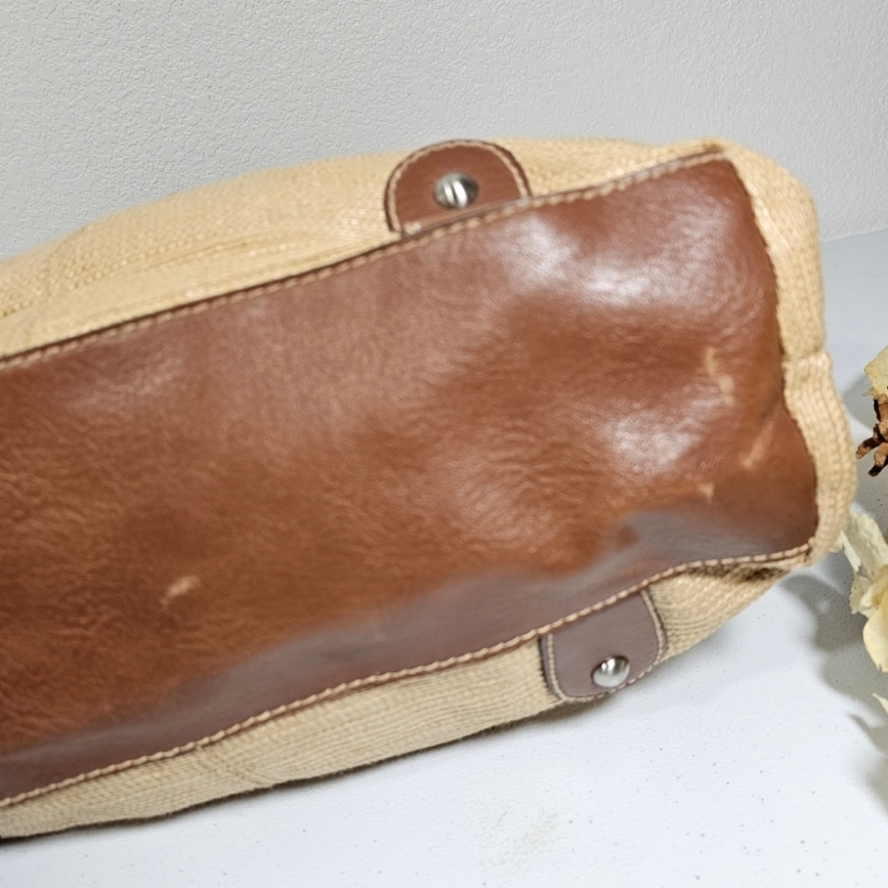 FOSSIL STRAW SATCHEL BAG - Picture 9 of 10